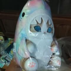mofusand パステルサメにゃん BIGぬいぐるみ　(レインボー)28センチ