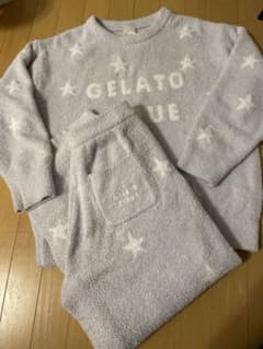 GELATO PIQUE ラベンダー 星柄 セットアップ ジェラートピケGELATO PIQUE ルームウェア 上下セット ラベンダー星柄