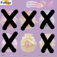 おジャ魔女どれみ×サンリオキャラクターズ サテン巾着ポーチ（ハナ）