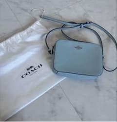 COACH ショルダーバッグ ライトブルー - メルカリ