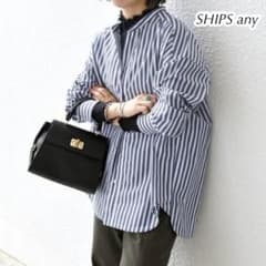 SHIPS any シップスエニィ REPREVE バンド カラー シャツ