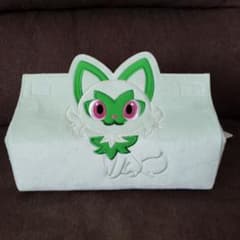 ポケモン　ニャオハ　ティッシュボックスカバーのサムネイル