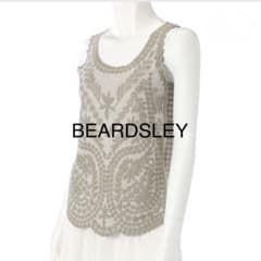 美品 ビアズリー BEARDSLEY ボタニカル刺繍タンクトップ F - メルカリ