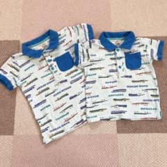 【かずちゃん様専用】マザウェイズ　新幹線柄ポロシャツ風Tシャツ等　4枚セットのサムネイル
