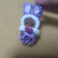 シルバニアファミリー 赤ちゃんカラフルウサギコスチューム　ブラウンウサギ - 3
