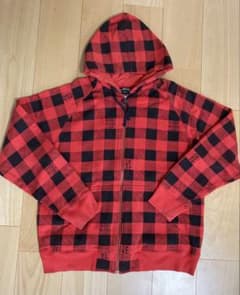 【激レア】STUSSY パーカー　ステューシー チェック　ビンテージ　Ｌサイズのサムネイル