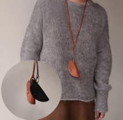 キーケース クロシェット サングラスホルダー チャーム レザー ネックレス