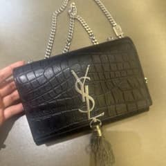 YSL クロコダイル風レザー ショルダーバッグ - メルカリ