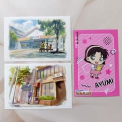 アニメコナン展 水彩美術ポストカード 米花駅 毛利探偵事務所 セットのサムネイル