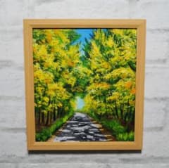 油絵 油彩 油彩画 絵 絵画【ミモザの道】 油絵 油彩 油彩画 絵 絵画【ミモザの道】 - メルカリ