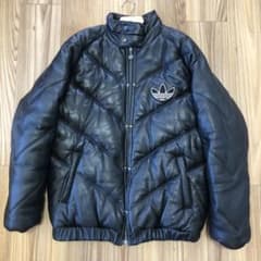 激レアアディダスadidasレザーダウンジャケット革ブルゾンのサムネイル