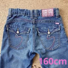 デニムジーンズ　somthing  160cm  七分丈のサムネイル