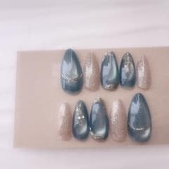 現品 ネイルチップ フラッシュ マグネット ニュアンス ミラーネイル