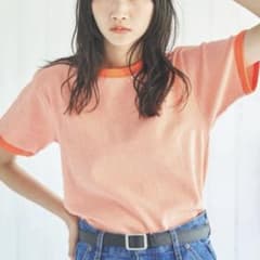 coen フライスマイクロボーダーTシャツ オレンジのサムネイル