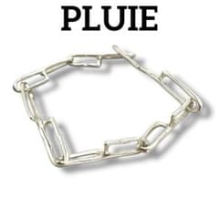 美品 PLUIE プリュイ レクトカフ チェーン ブレスレット 変形 シルバー 