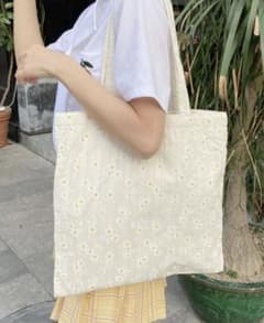 値下げ中★ 韓国雑貨　A4トートバッグ　花柄のサムネイル