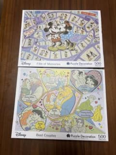 ディズニー　デコレーションできる布のパズル 500ピース　2点セット