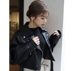 【MURUA】ショート丈ライダースジャケットのサムネイル