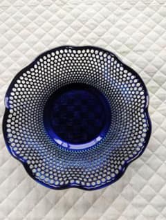 七宝焼菓子器／盛皿　市松模様のサムネイル
