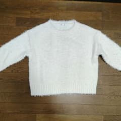 GU GIRLS フェザーヤーンセーター 長袖 ナチュラルのサムネイル