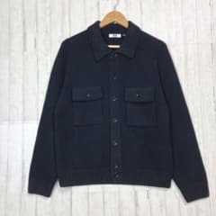 【美品・完売品】ユニクロU ラムニットジャケット 黒 M ウール　男女兼用