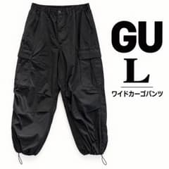 GU カーゴパンツ ブラック Lサイズのサムネイル