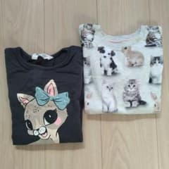H&M　猫トップス　２点セットのサムネイル