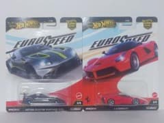 ホットウィール　ユーロスピード　ラ・フェラーリ　アストンマーティン　2台セット