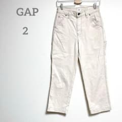 Gap Painter Pants, Ivory, Straight Denim Work Pants, Size 2, Solid Color