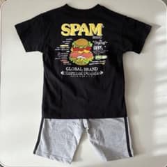 【新品】SPAM スパム Tシャツ ハーフパンツ セットアップ 黒 120 ㎝のサムネイル