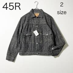3561【美品】45R 算崩しジャガードデニムジャケット インディゴ M 3561【美品】45R 算崩しジャガードデニムジャケット インディゴ M
