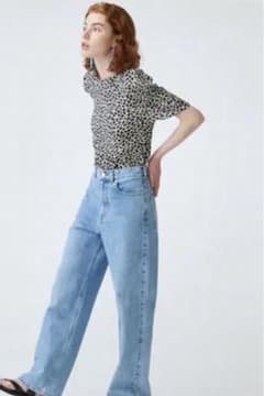 トゥモローランド　マカフィー　コットンデニムワイドストレートパンツ36のサムネイル