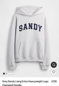 GAP Sandy Liang オーバーサイズフーディ グレーのサムネイル