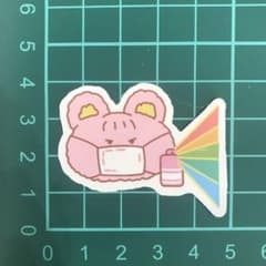 【送料無料】防水ステッカー シール【即購入可能】可愛いファンシー韓国2枚セットのサムネイル