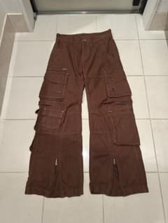 ZARA カーゴパンツ ブラウン ワイドシルエットのサムネイル
