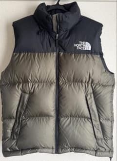 THE NORTH FACE ヌプシ ダウンベスト ブラック/オリーブ Mサイズのサムネイル