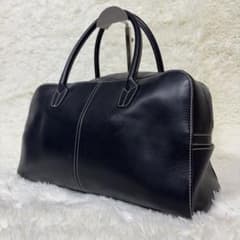 希少✨PORTER オールレザー ハンドバッグ ブラック ホワイトステッチのサムネイル