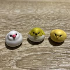 鳥 フィギュア 3点セット 文鳥 メジロ ひよこのサムネイル