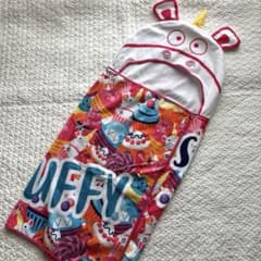 ●미니언 플라피 프리미엄 유니콘 푸드 첨부 목욕 타월