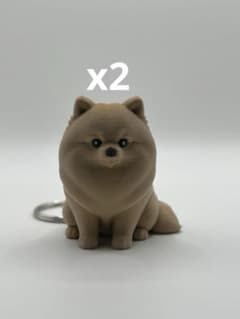 ポメラニアン キーホルダー 3Dプリンター 2個セットのサムネイル