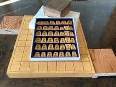 ベンベックマン様専用　　　本榧　板目(3枚ハギ盤)、香月彫(御蔵島黄楊？)のサムネイル