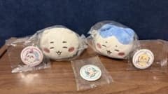 ちいかわ ハチワレ ぬいぐるみ くら寿司缶バッジ セット