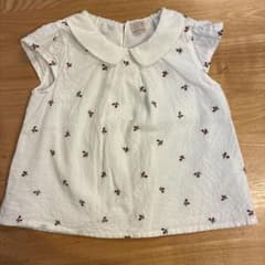 美品　petit main さくらんぼ刺繍 ブラウス 110cmのサムネイル