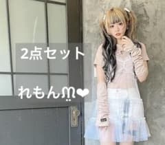 ⑯Ank Rouge Be mqin ティアードキャミ ワンピ ぐるぐるTシャツ - メルカリ