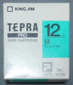 KING JIM テプラPRO テープカートリッジ SC12G 緑 12mmのサムネイル