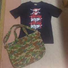 送料無料 STUSSY BAPEコラボTシャツのサムネイル