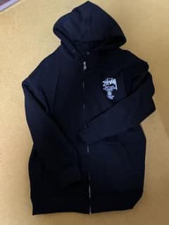 Stüssy ブラック ジップアップパーカーのサムネイル