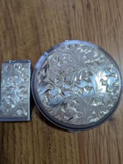 コンパクトミラー (SILVER刻印TOKYO NACON ）総重量約１２０g コンパクトミラー (SILVER刻印TOKYO NACON ）総重量約120g - メルカリ