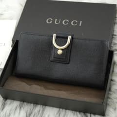 極美品 箱付き GUCCI グッチ 長財布 二つ折り 金具 ブラック - メルカリ