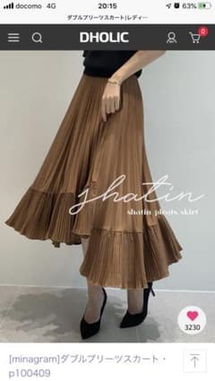 ダブルプリーツスカート　ディーホリックのサムネイル